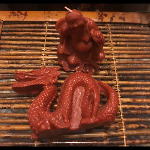 Buddha and dragon Candle set - Picture 3 of 6